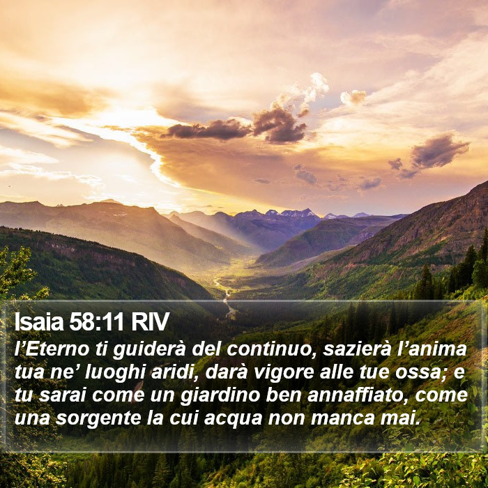 Isaia 58:11 RIV Bible Study