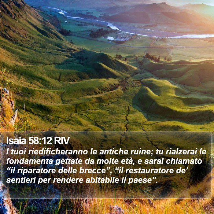 Isaia 58:12 RIV Bible Study