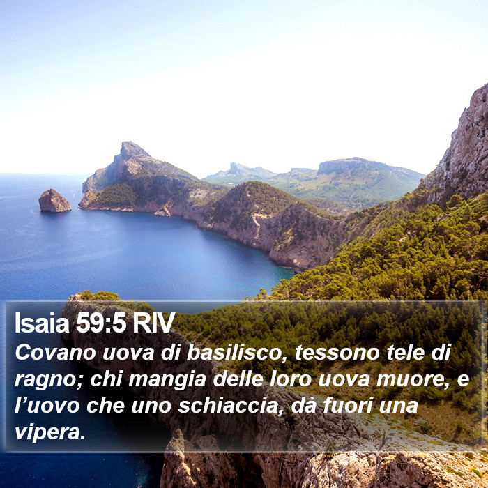 Isaia 59:5 RIV Bible Study