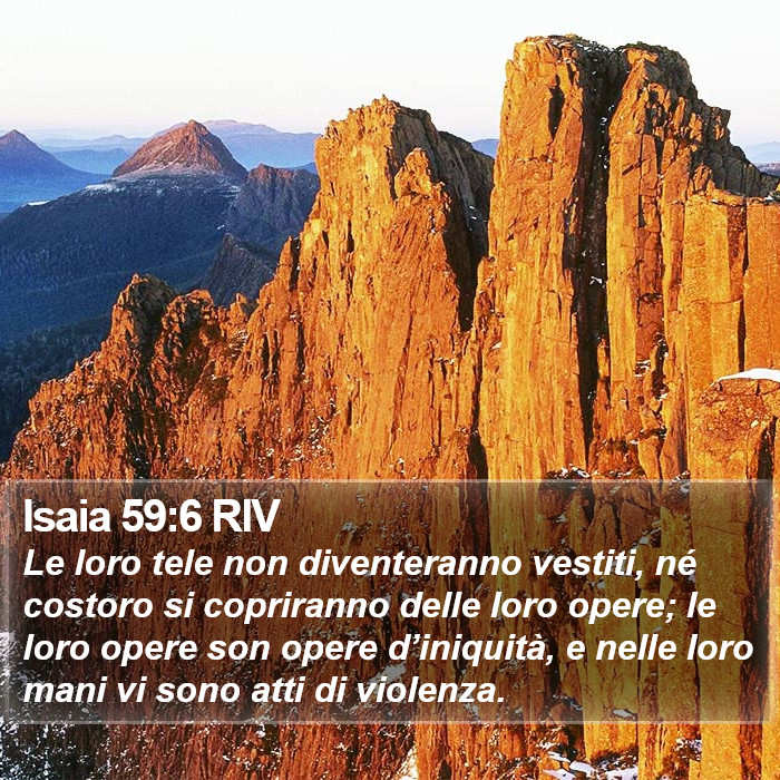 Isaia 59:6 RIV Bible Study