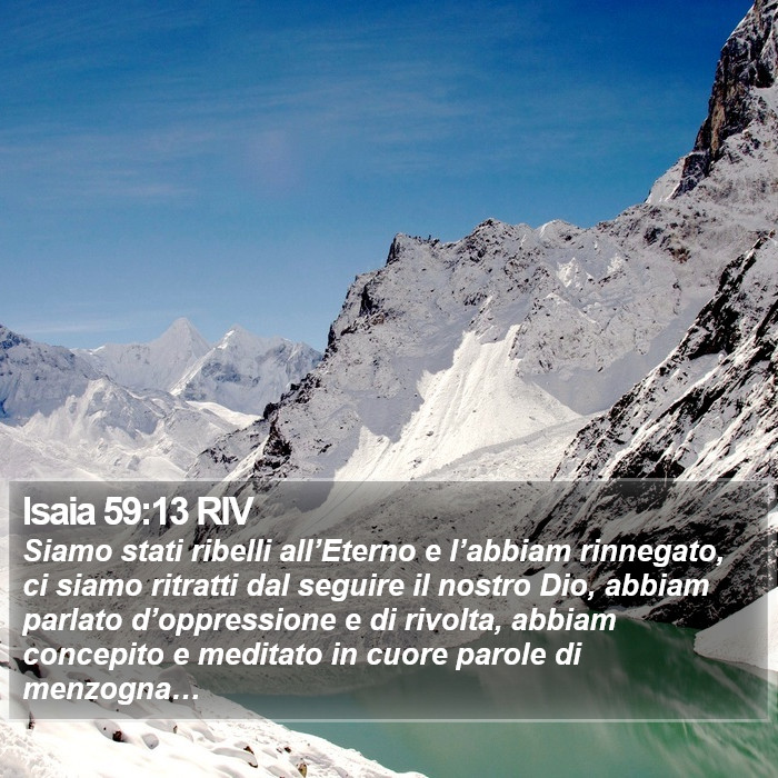 Isaia 59:13 RIV Bible Study