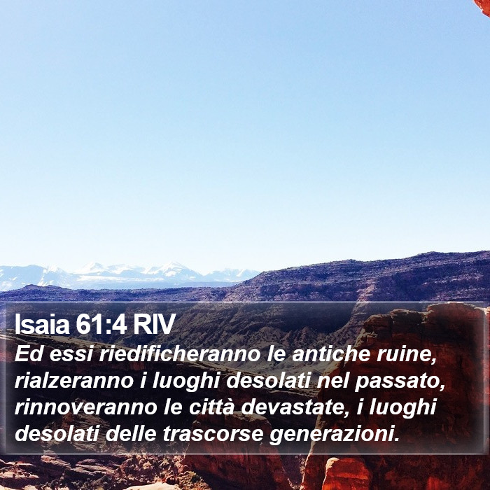 Isaia 61:4 RIV Bible Study