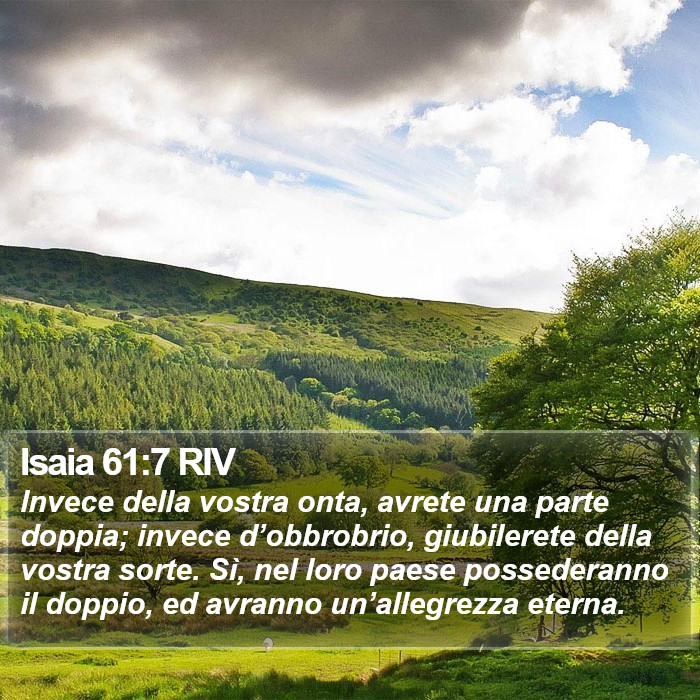 Isaia 61:7 RIV Bible Study