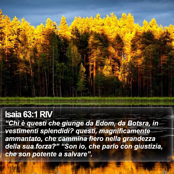 Isaia 63:1 RIV Bible Study