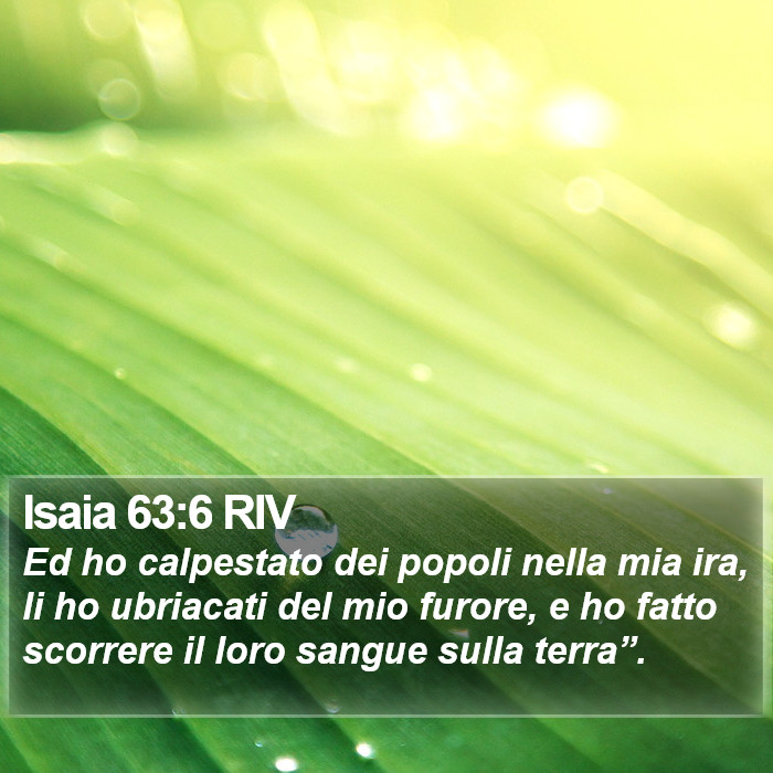 Isaia 63:6 RIV Bible Study