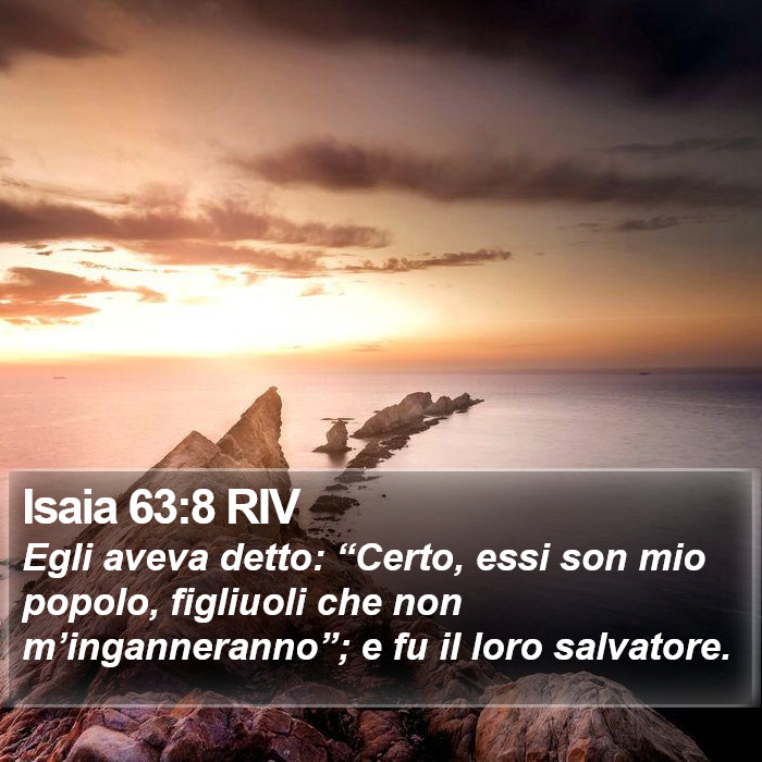 Isaia 63:8 RIV Bible Study