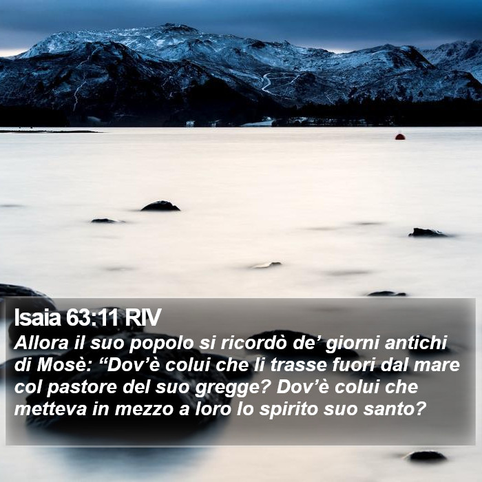 Isaia 63:11 RIV Bible Study