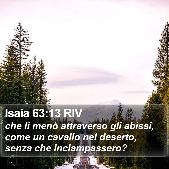 Isaia 63:13 RIV Bible Study