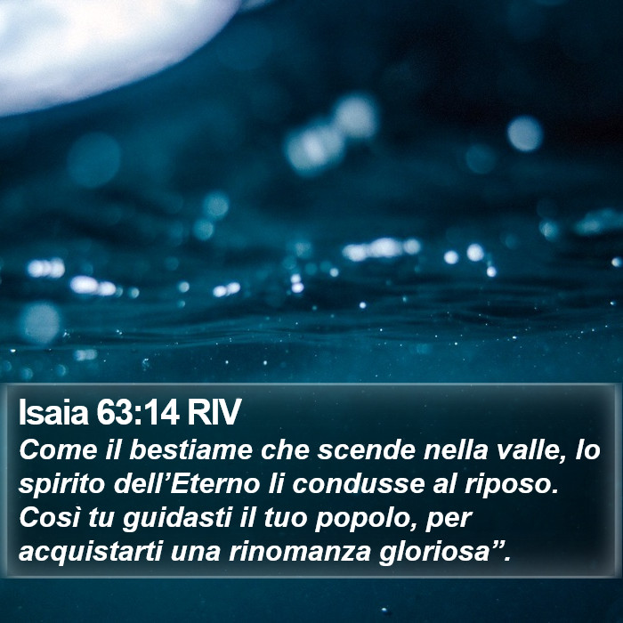 Isaia 63:14 RIV Bible Study