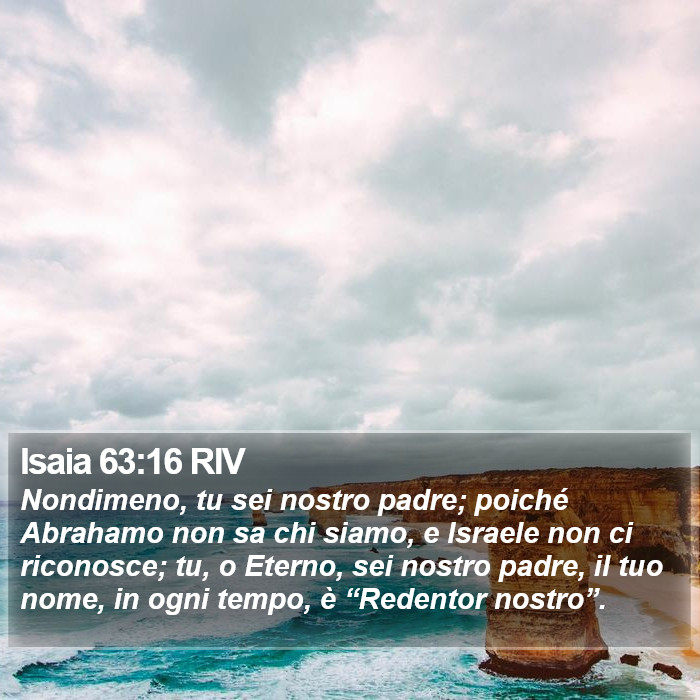 Isaia 63:16 RIV Bible Study