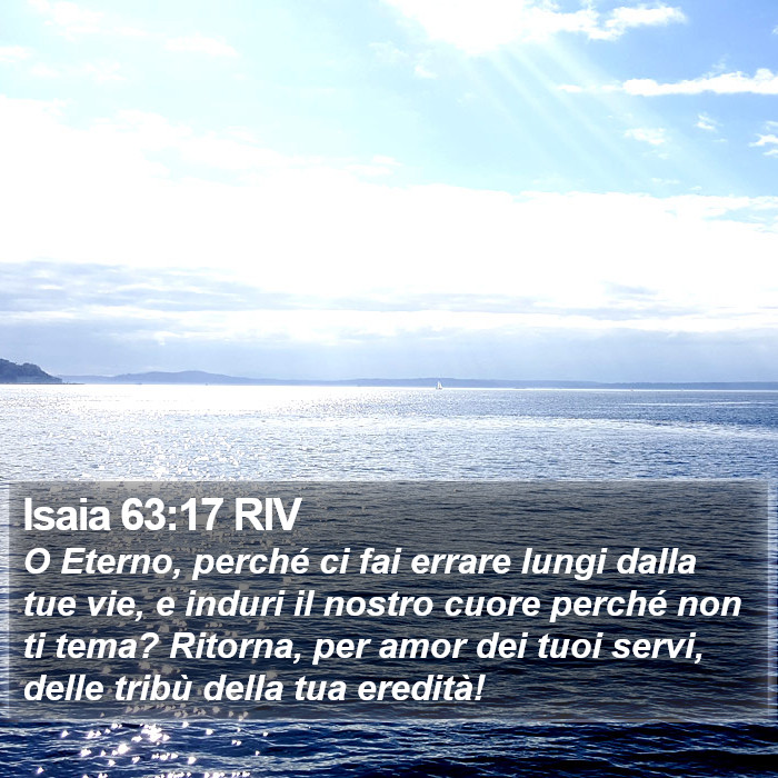 Isaia 63:17 RIV Bible Study