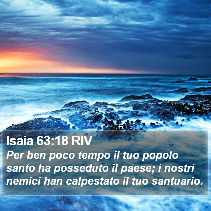 Isaia 63:18 RIV Bible Study