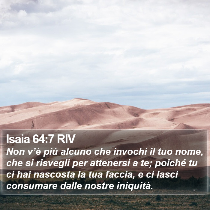 Isaia 64:7 RIV Bible Study