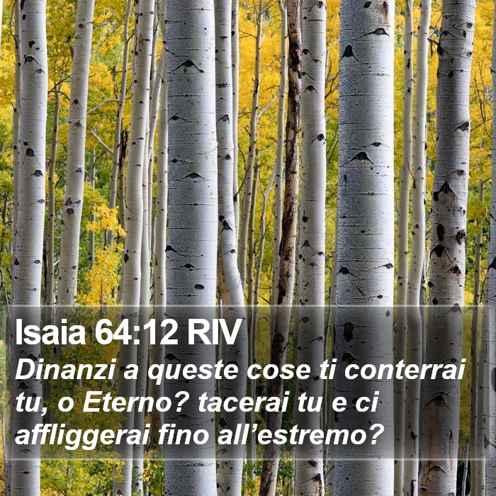 Isaia 64:12 RIV Bible Study