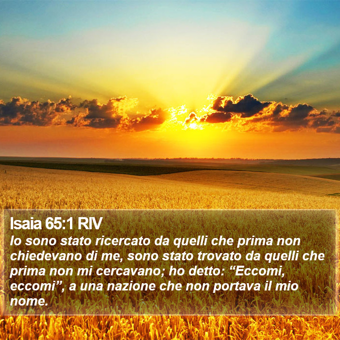 Isaia 65:1 RIV Bible Study