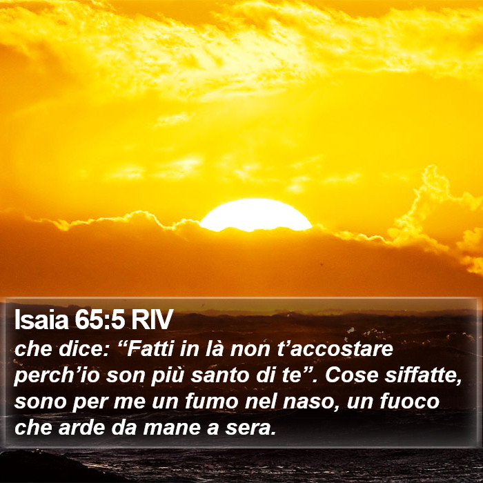 Isaia 65:5 RIV Bible Study