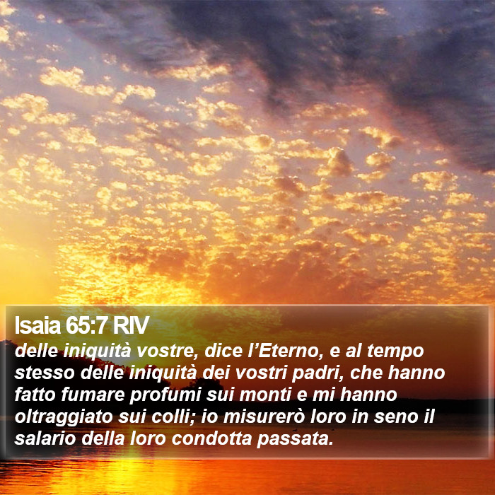 Isaia 65:7 RIV Bible Study