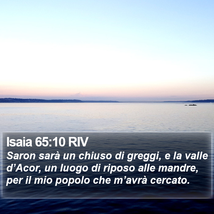 Isaia 65:10 RIV Bible Study
