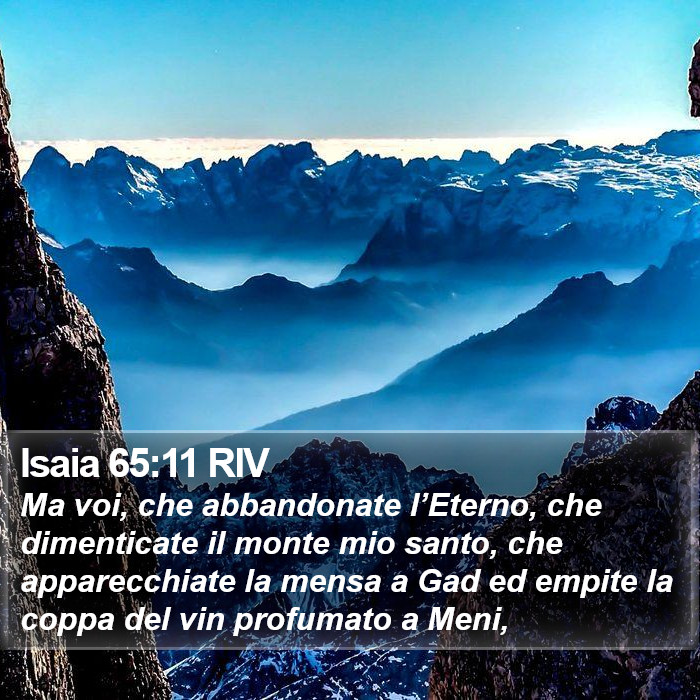 Isaia 65:11 RIV Bible Study