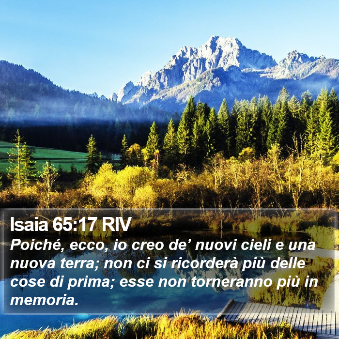 Isaia 65:17 RIV Bible Study