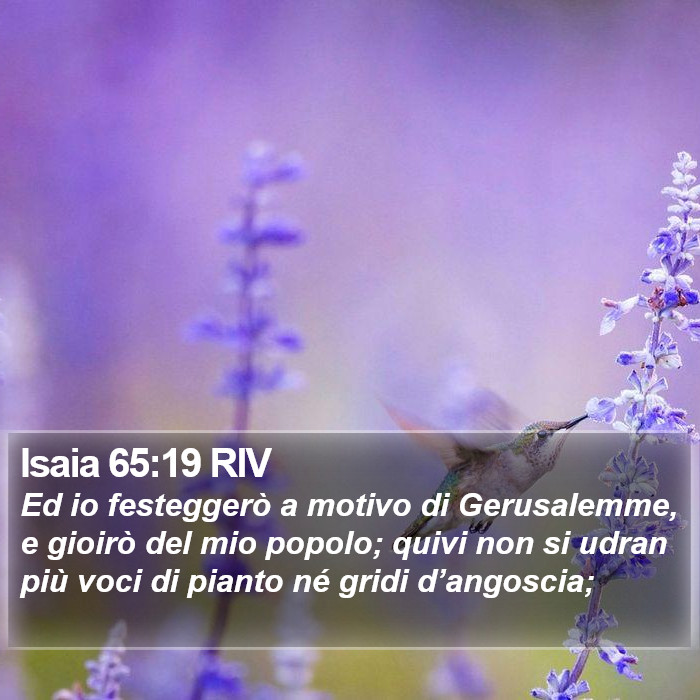 Isaia 65:19 RIV Bible Study