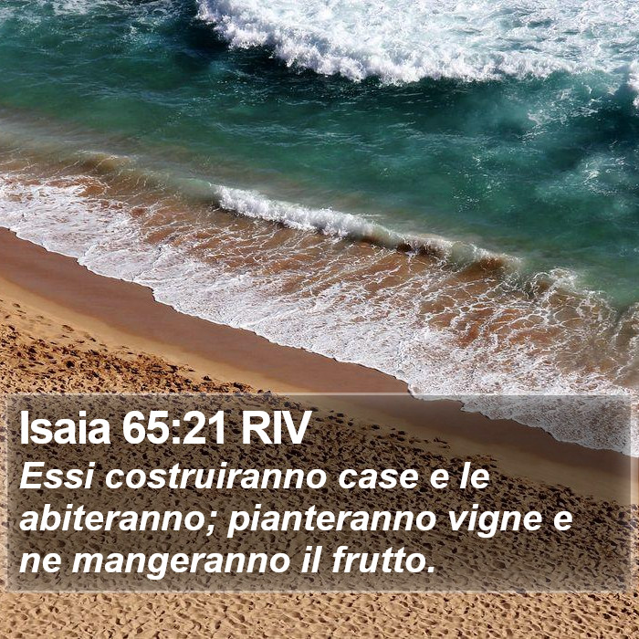 Isaia 65:21 RIV Bible Study