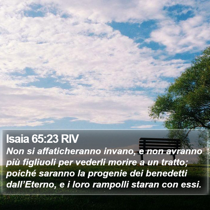 Isaia 65:23 RIV Bible Study