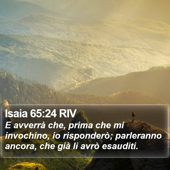 Isaia 65:24 RIV Bible Study