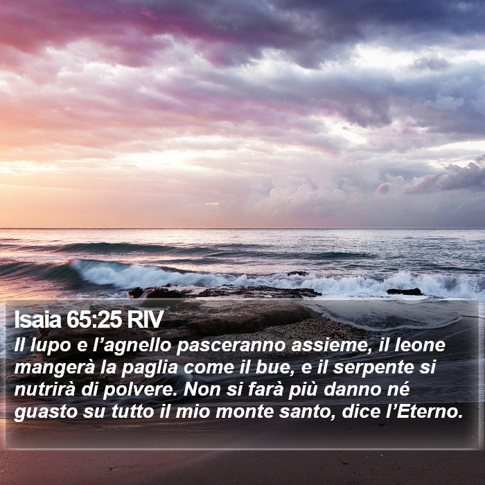 Isaia 65:25 RIV Bible Study