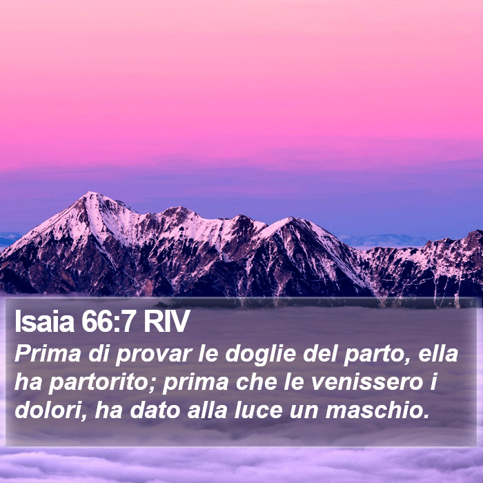 Isaia 66:7 RIV Bible Study