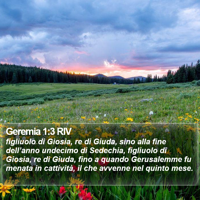 Geremia 1:3 RIV Bible Study