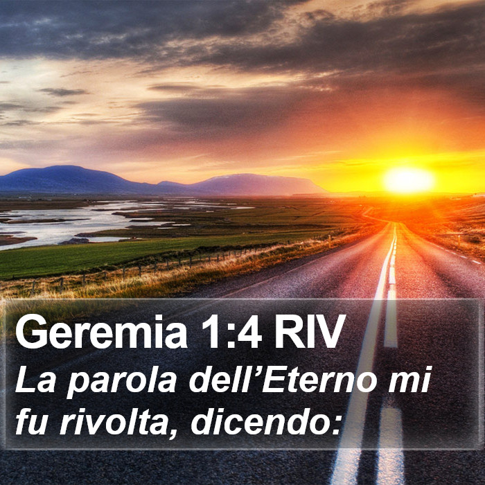 Geremia 1:4 RIV Bible Study