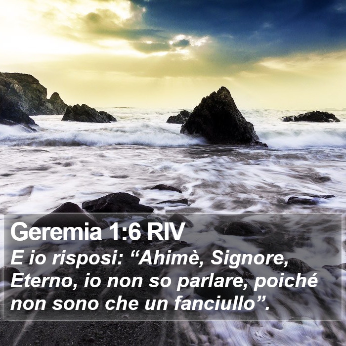 Geremia 1:6 RIV Bible Study