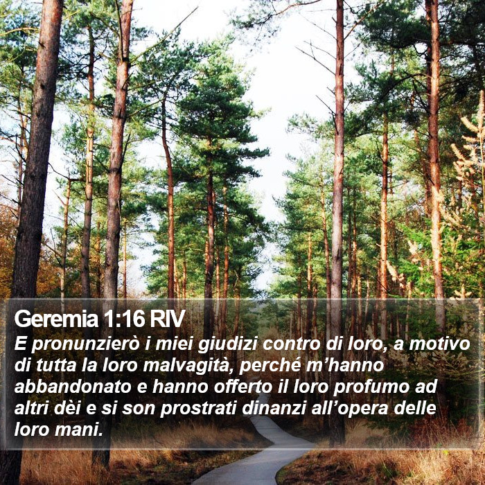 Geremia 1:16 RIV Bible Study