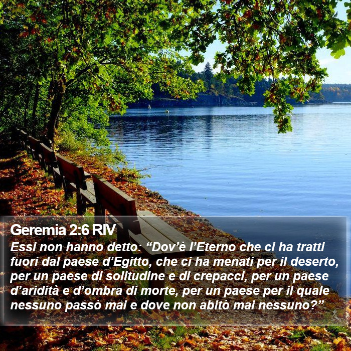Geremia 2:6 RIV Bible Study