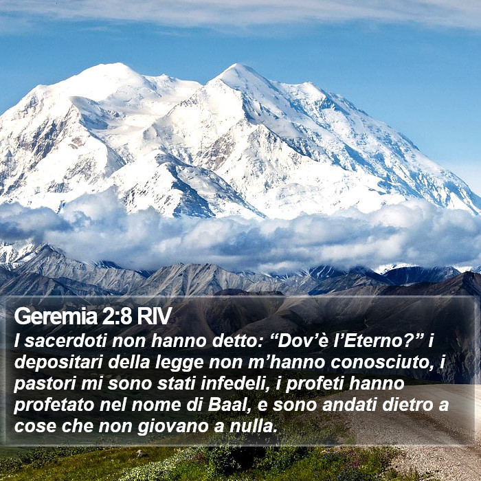 Geremia 2:8 RIV Bible Study