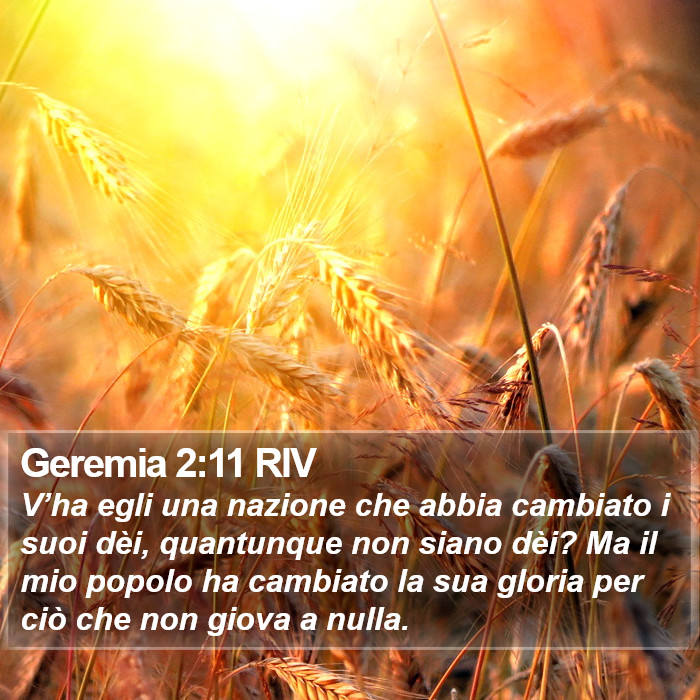 Geremia 2:11 RIV Bible Study