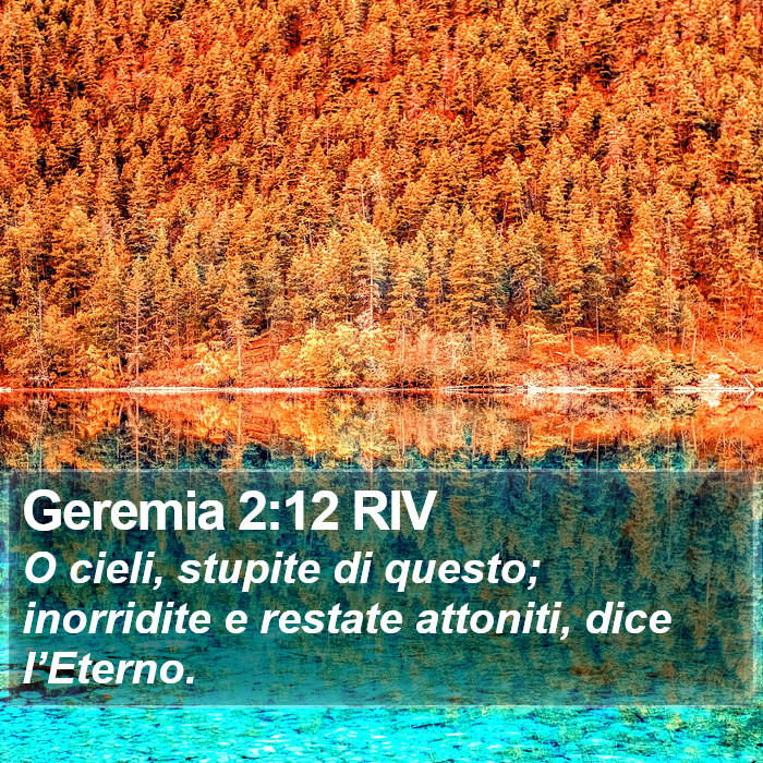 Geremia 2:12 RIV Bible Study