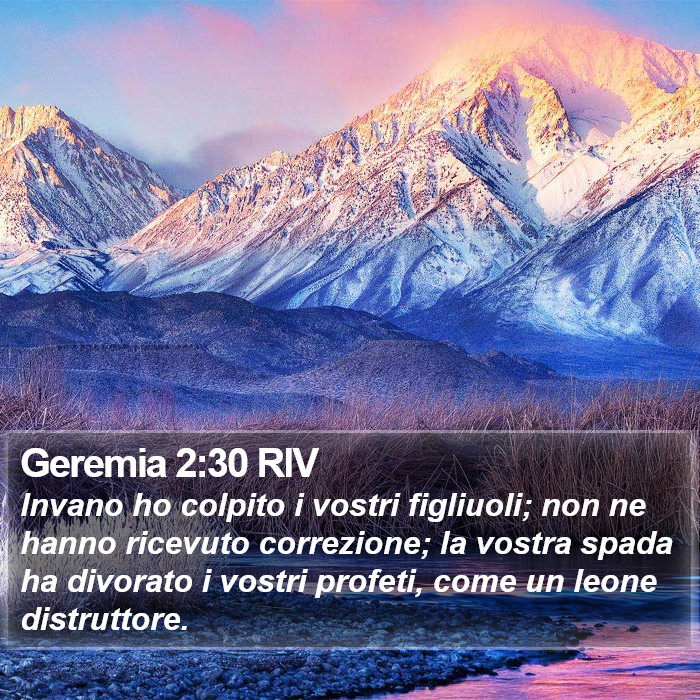 Geremia 2:30 RIV Bible Study