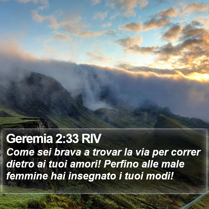 Geremia 2:33 RIV Bible Study