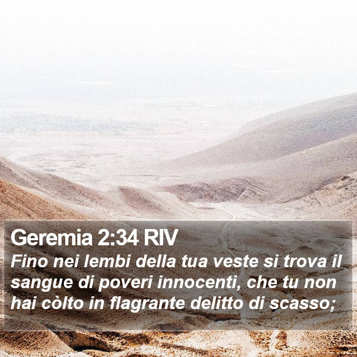 Geremia 2:34 RIV Bible Study