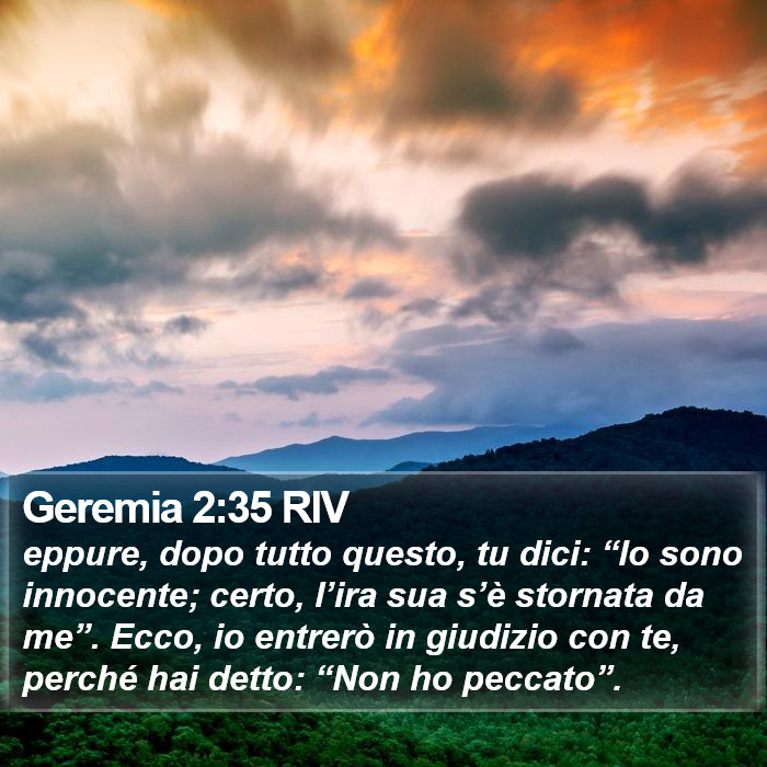 Geremia 2:35 RIV Bible Study