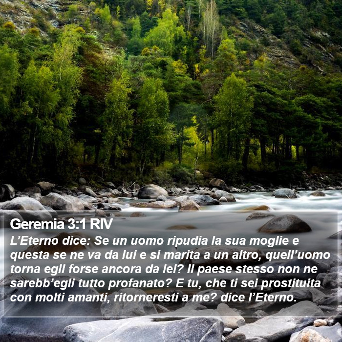 Geremia 3:1 RIV Bible Study