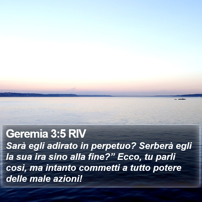 Geremia 3:5 RIV Bible Study