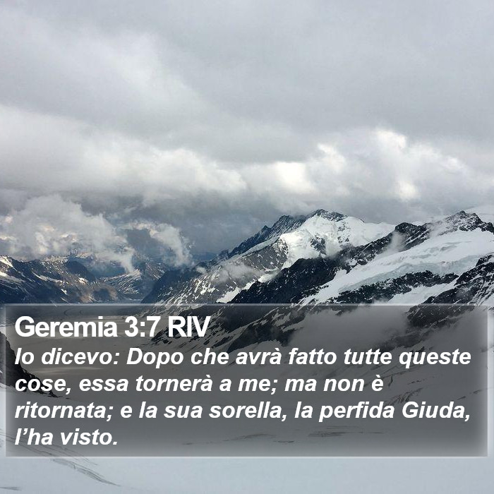 Geremia 3:7 RIV Bible Study