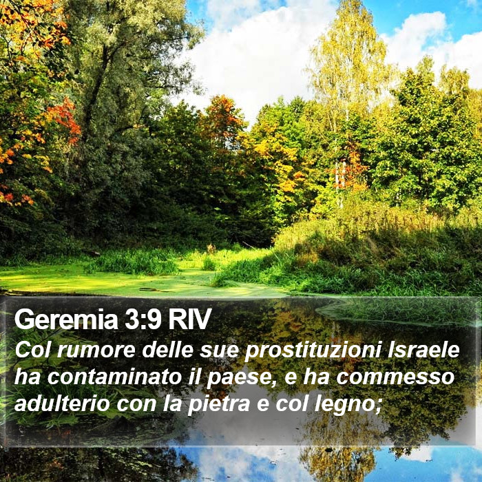 Geremia 3:9 RIV Bible Study