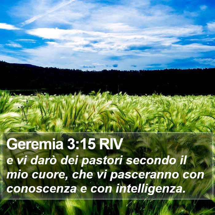 Geremia 3:15 RIV Bible Study