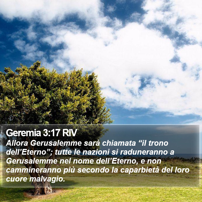 Geremia 3:17 RIV Bible Study