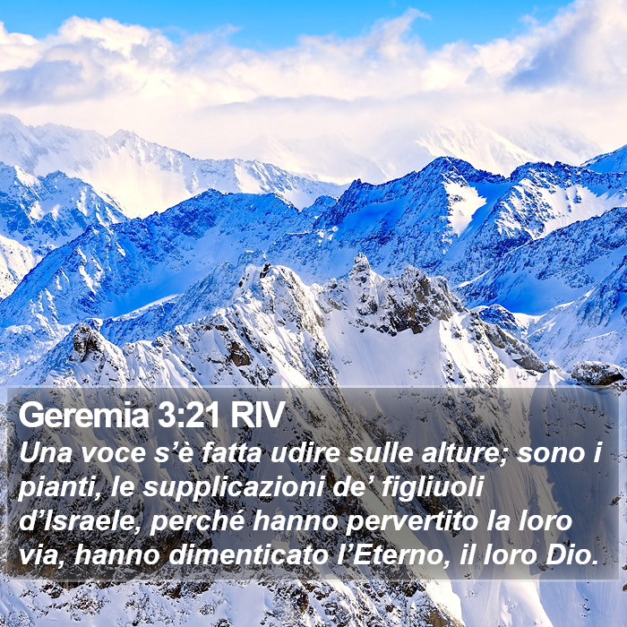 Geremia 3:21 RIV Bible Study