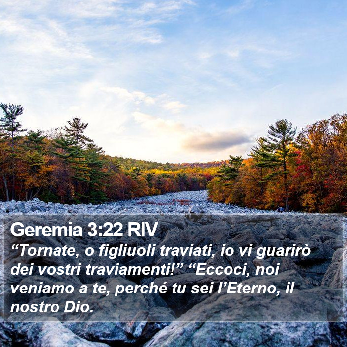 Geremia 3:22 RIV Bible Study